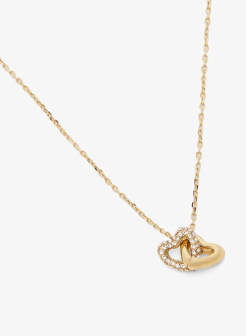 GUESS  Heart Links Necklace And  Studs for Women | Best Price UAE